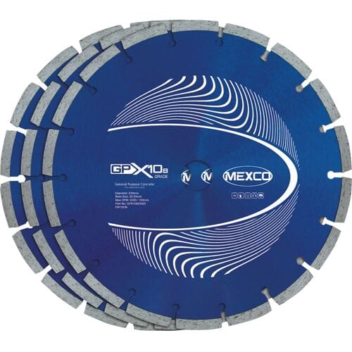 Mexco diamantschijven universeel 230x22,2mm (3 Stuks)
