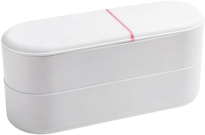 Batterij Opbergdoos - Batterijhouder Organizer - Batterijen Sorteren - Aanpasbare Compartimenten - 29 x 10.7 x 13.5 cm - Wit