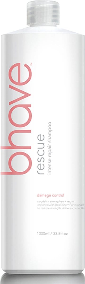 Bhave Rescue Shampoo 1000ml - Voor beschadigd haar - Herstel