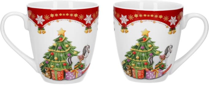Set van 2 koffiemokken Kerstmagie 53cl Kerstmis