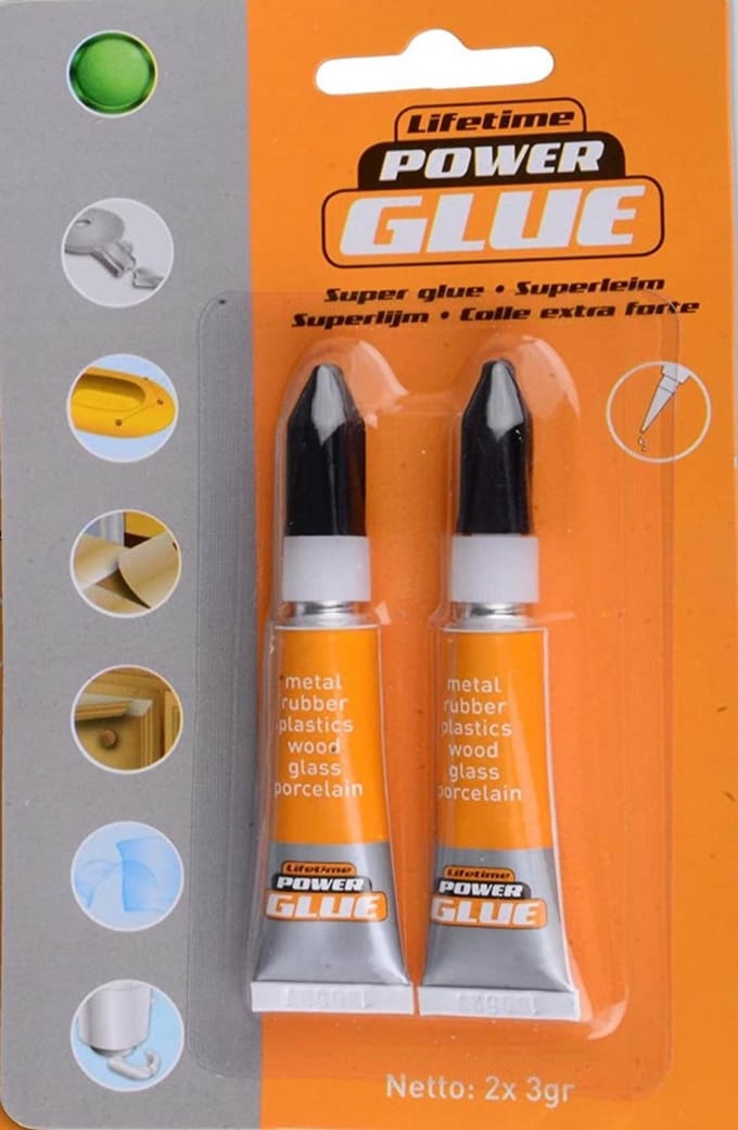 Lifetime power glue secondelijm - 2x 3 mg per verpakt