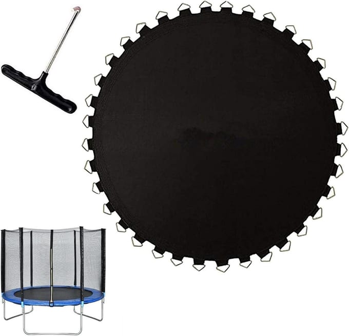 Trampoline Springmat - Reserveonderdeel Elastisch - Veilig Springplezier - 8-voudig Gennaaid - 183 cm 36 Ogen - Zwart