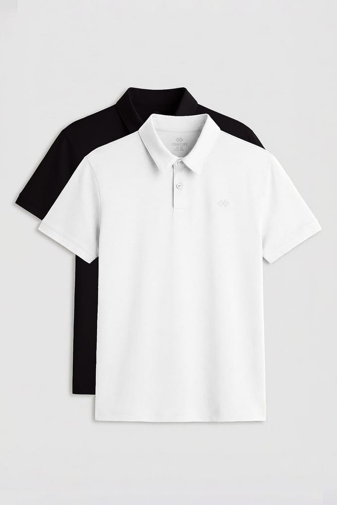 Heren Katoenmix Polo T-Shirt