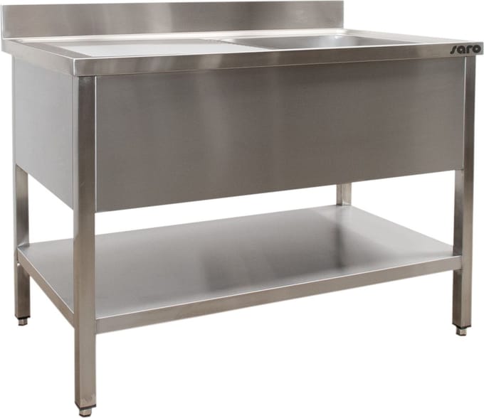 Saro Spoeltafel Met 1 Wasbak - Rechts - 700 Mm Diepte - 1200 Mm 700-2510R - Horeca & Professioneel