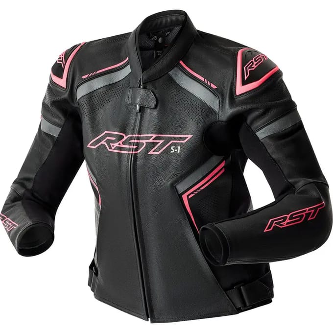Leren motorjack voor vrouwen RST S1 D3O