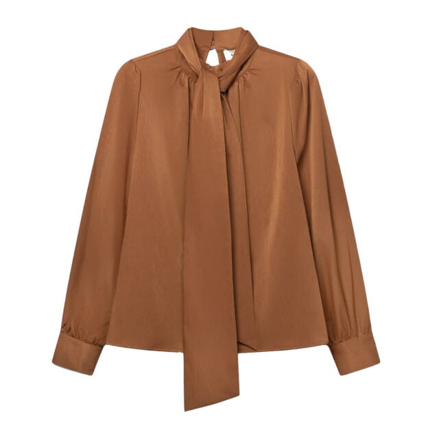 Aaiko Top lange mouw bowi crinkle ray