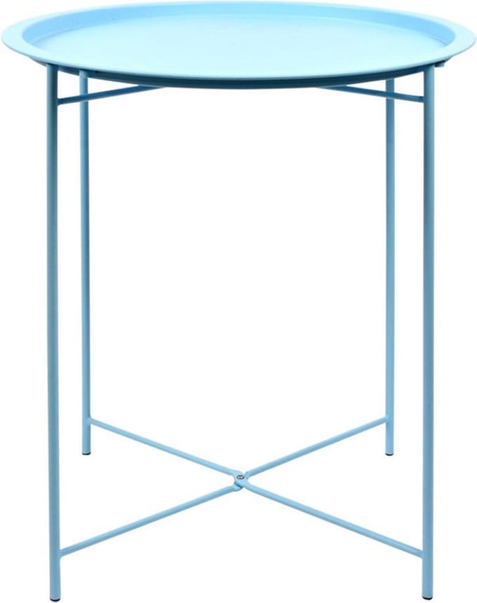 Esschert Bijzettafel van staal in het blauw