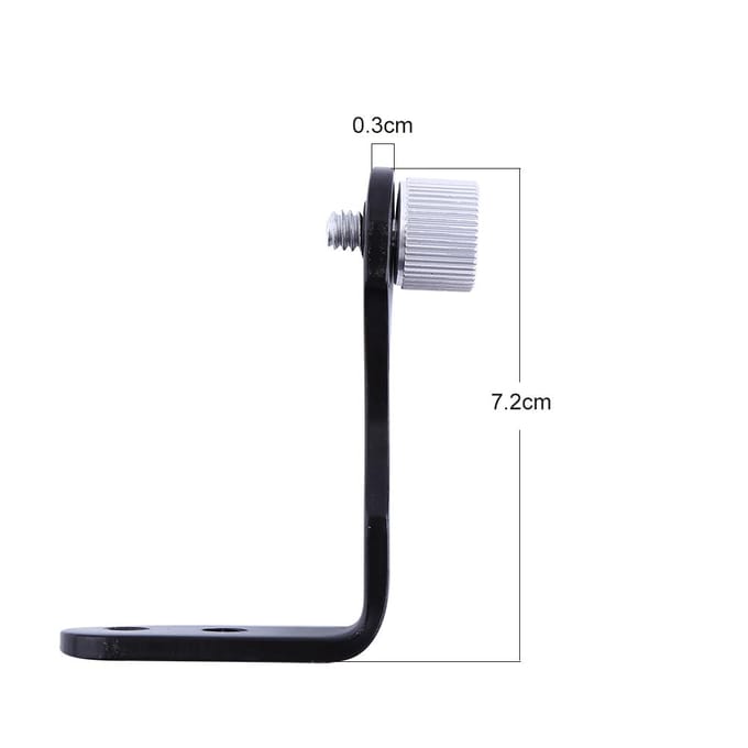 Datyson L-vormige metalen verrekijkeradapterbevestiging Statieven Beugeladapter Voor verrekijkertelescoop gray
