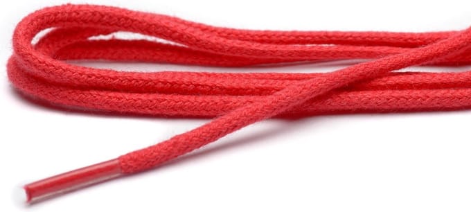 ARIESZZZ - Schoenveters - Rood - Dun Rond - 90 cm - 3 mm - 5-7 gaatjes - 2 Pack