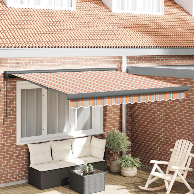 vidaXL - Uitschuifbare - luifel - Meerkleurig - 300 - x - 250 - cm