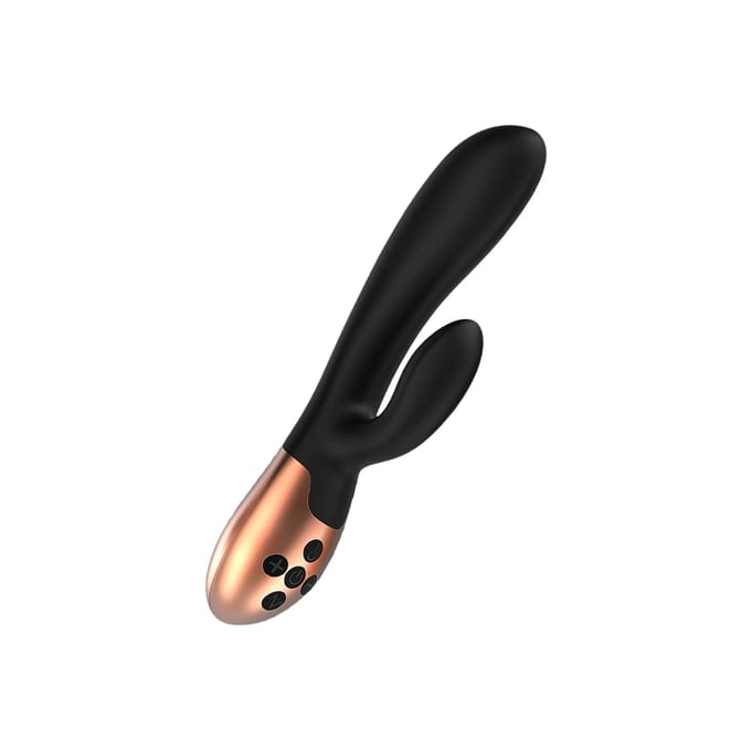Elegance Exquisite Oplaadbare G Spot Vibrator met Verwarmingsfunctie - Zwart