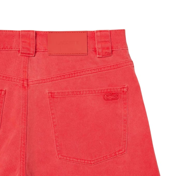 Lacoste Dames/Dames Bermuda Natural Geverfd Lange Shorts (Rood)