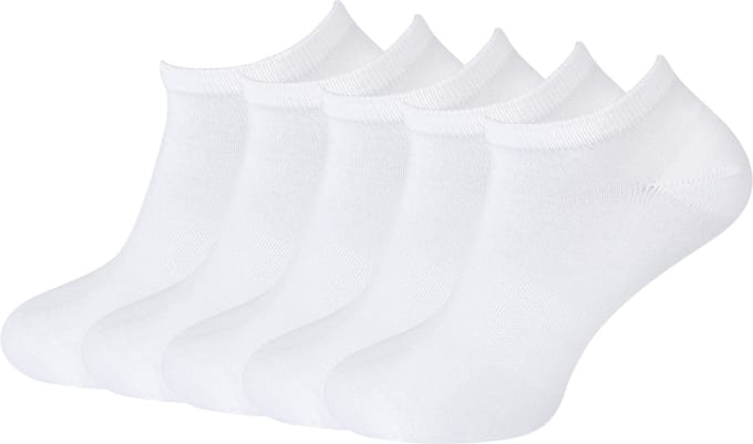 green-goose® Bamboe Footies | 5 Paar | Wit | Maat 35-39