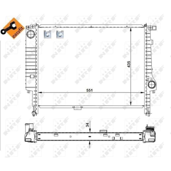 Radiator, motorkoeling NRF 509558