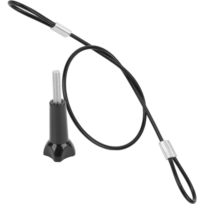 30cm Roestvrij Staal Tether Lanyard Pols Anti-Verlies Riem met 1/4in Schroef voor GOPRO DJI OSMO black