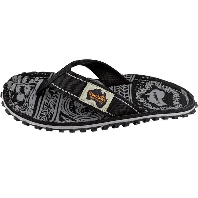 Gumbies Teenslippers | Unisex | Midnight Black | Zwart / Grijs | Maat 36