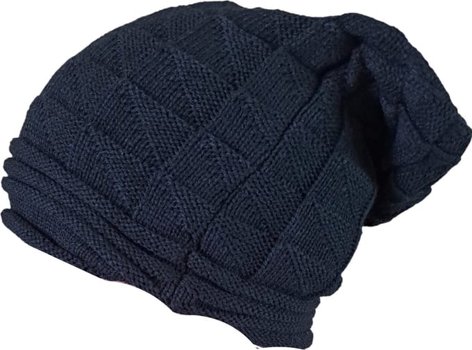 TWOA-Beanie oversized- Muts gebreid streetwear – zwart