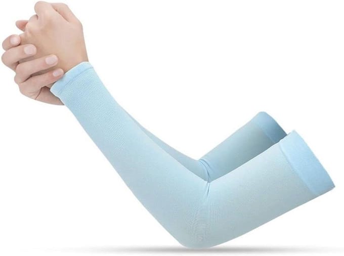 Armhoezen - Zonwering Handen - Buiten Sporten - UV Bescherming - Elastisch - Zwart