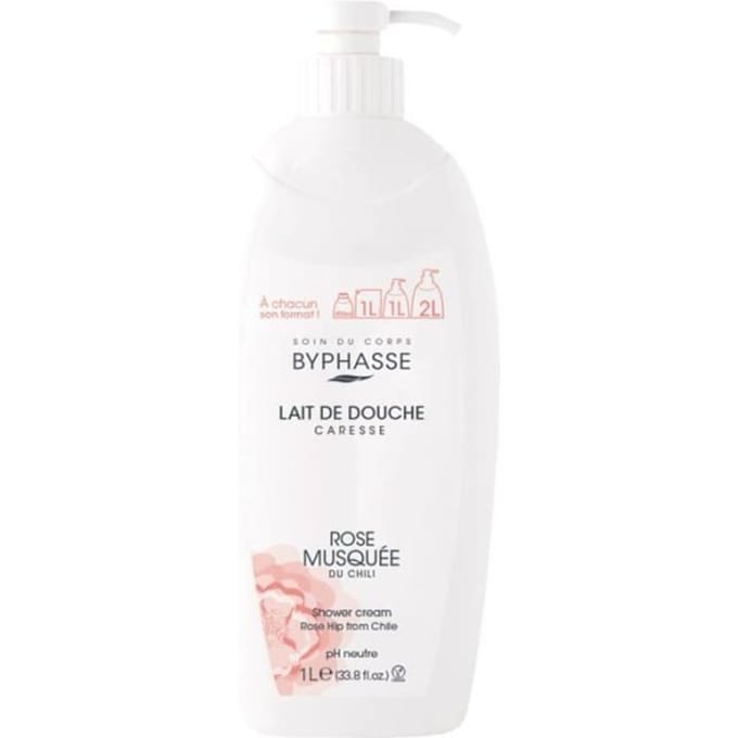 Douchemelk - BYPHASSE - Caresse - 1 L - Pompfles - Unisex