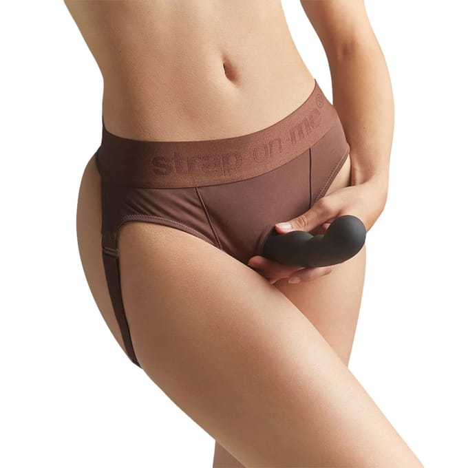 Strap-On-Me - Strapon Harnas Lingerie - Heroine - Bruin - Maat L