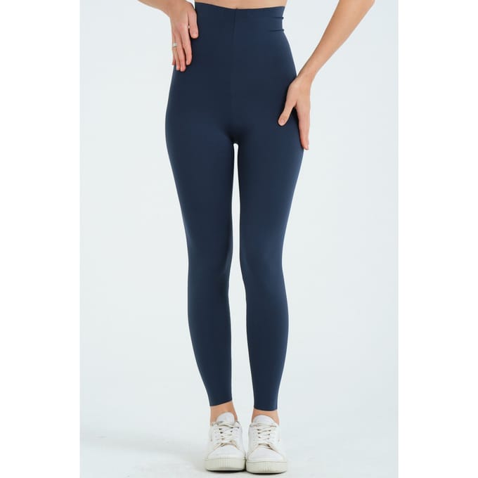 JUSTEVER High Waist Slimming Laser Cut Sports Petrol Dameslegging - Active