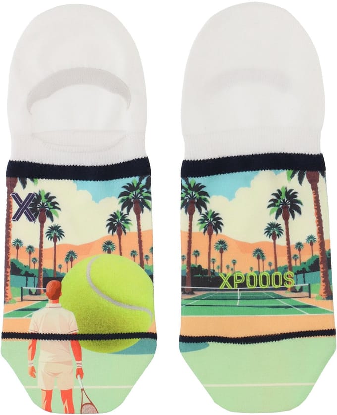 XPOOOS - Wimbledon Heren Footies - 1-Pack - Maat 43/46