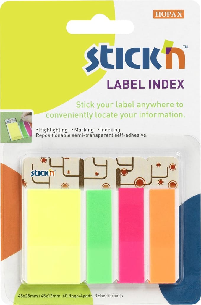 Stick'n Label Index - Index tabs - Bladwijzer - 120 Bookmarks