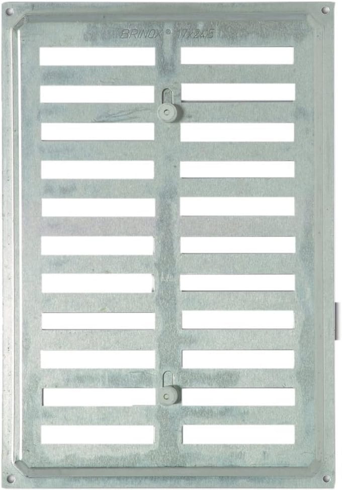 Ventilatierooster met afsluitklep 24,5 x 17 cm Aluminium