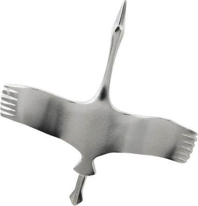 AuBor ®. Broche. Zilver. De kraanvogel.