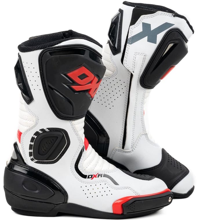 DXR Motorlaarzen - Venger Lady - Wit/rood - 41