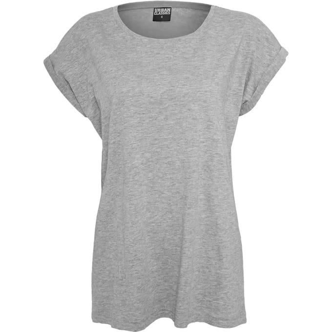 Urban Classics Extended Shoulder Tee Dames T-shirt - grijs - XL