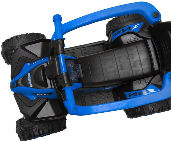Baby Mix Mega loopauto met duwstang blauw - Loopfiets