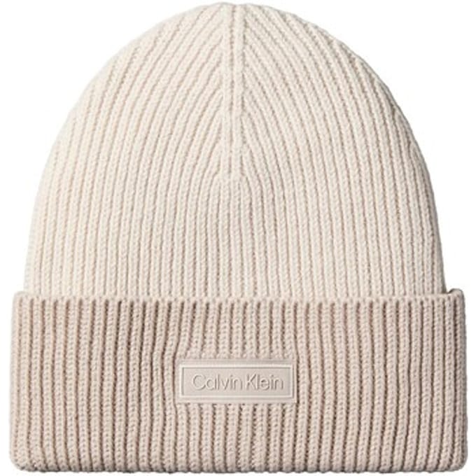 Calvin Klein Muts Patch Wool Chunky Rib - Fashion Wear - Vrouwen
