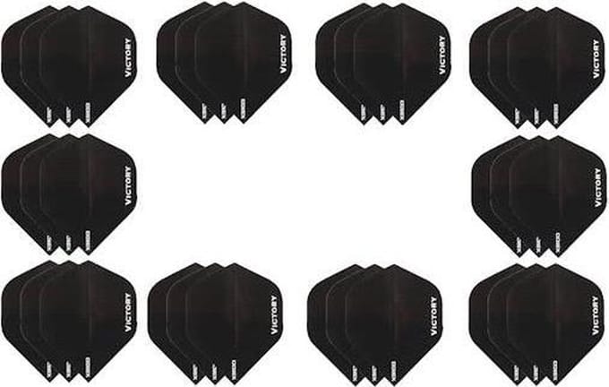 10 sets (30 stuks) Super Sterke Zwarte Poly XS100 - flights - dartflights - Cadeau