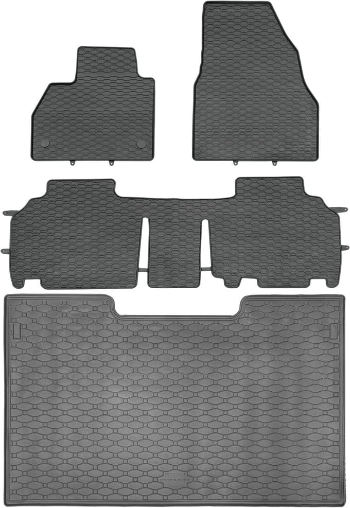 Max-Dywanik Rigum & Geyer - Renault Kangoo II VAN - Rubber Matset - Zwarter - 5-persoons