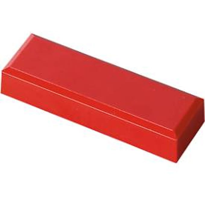 MAUL Magneet MAULpro rechthoek 20 stuks 1 kg kunststof Ferriet bruchsicher lackiert 5.3 x 1.8 x 1 cm rood