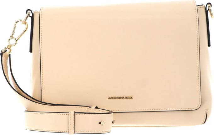 MANDARINA DUCK Leren Schoudertas Luna Shoulder Bag With Flap Macadamia Geel