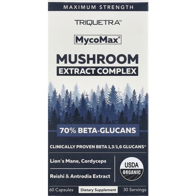 Triquetra Health, MycoMax®, Paddenstoelen Extract Complex, Maximale Kracht, 60 Capsules