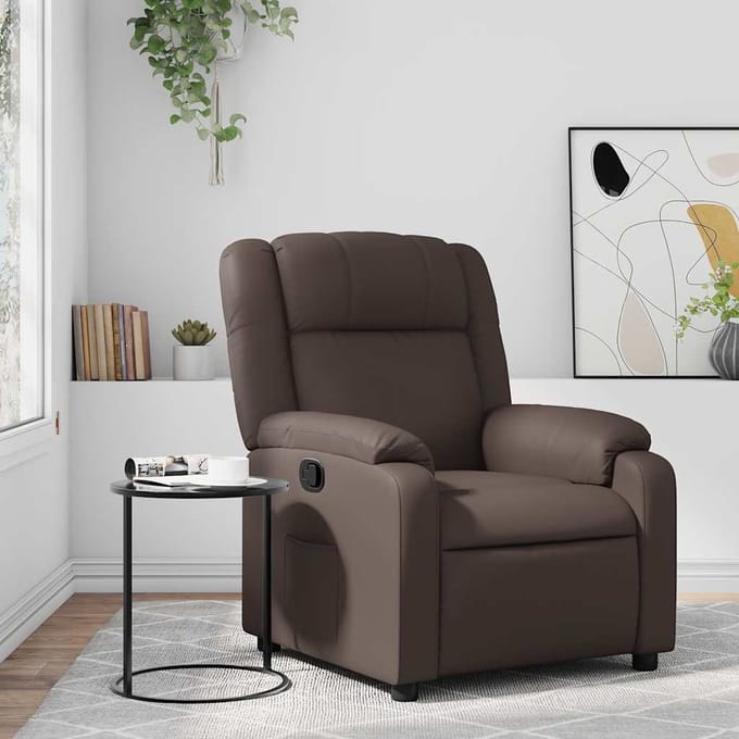 vidaXL - Fauteuil - verstelbaar - kunstleer - bruin