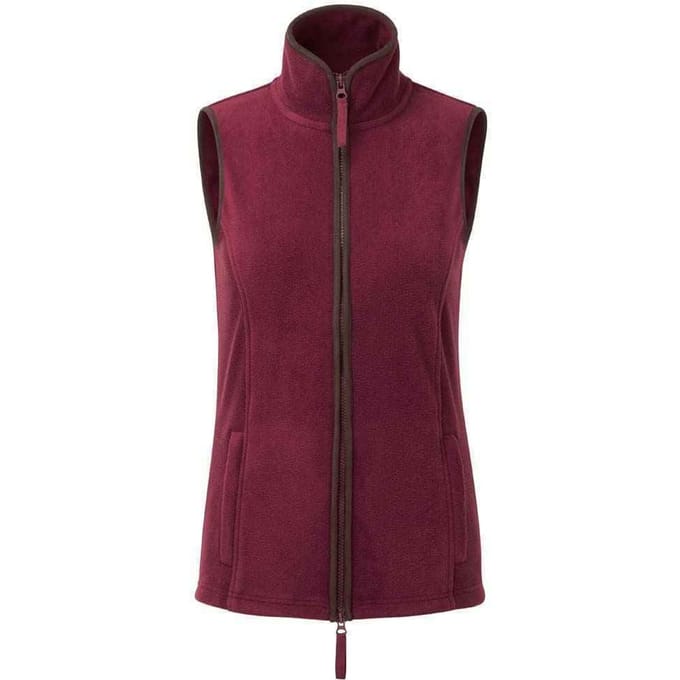 Premier Dames/dames Artisan Fleece Gilet (Bourgogne/Bruin)