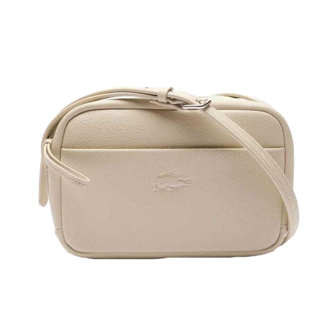 Lacoste City Court Leren Schoudertas (Wit)
