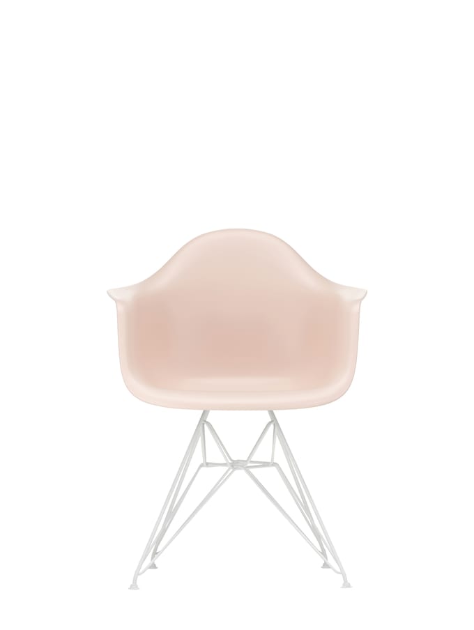 Vitra DAR Eames Plastic Armchair - zachtroze RE - wit