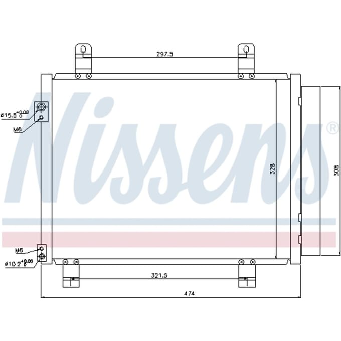 Condensator, airconditioning NISSENS 940122