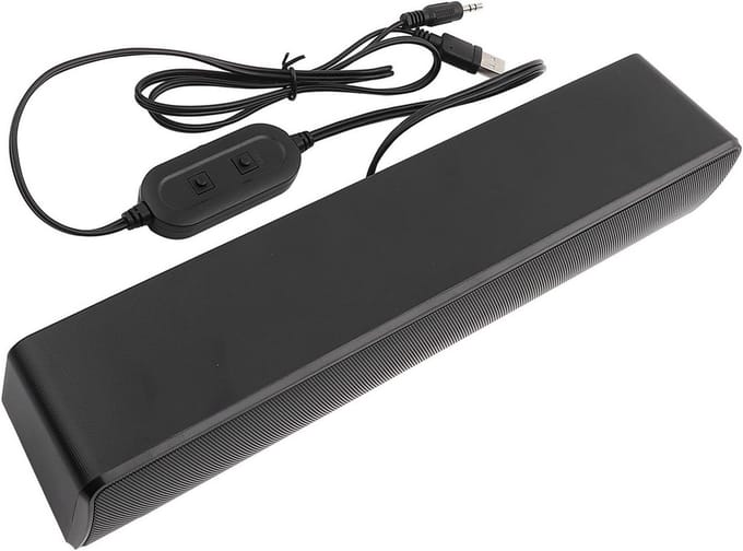 Compacte USB Soundbar met Stereo Geluid voor TV, PC en Laptop