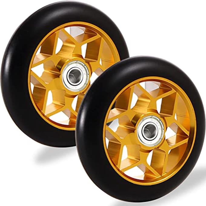 Freestyle stepwielen 110 mm met ABEC-9 kogellagers - Goudkleurig