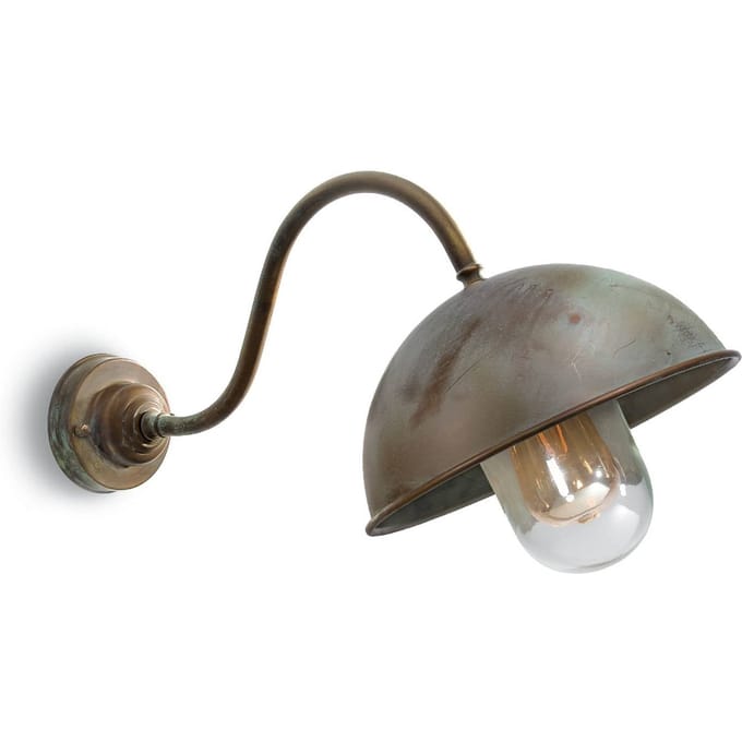 Moretti Luce Wandlamp Circle 3240 gebogen, schuin, messing
