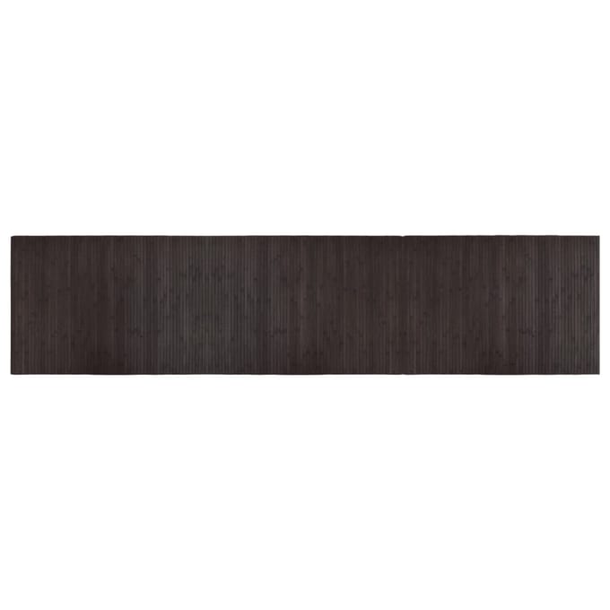 vidaXL - Vloerkleed - rechthoekig - 70x300 - cm - bamboe - donkerbruin