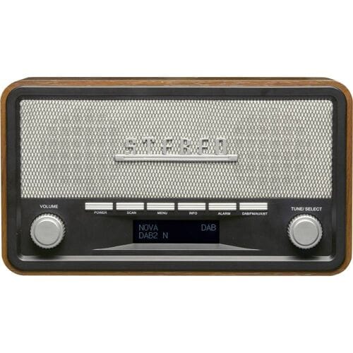 Denver DAB Radio - Retro Radio - Bluetooth - DAB+/ FM - Dimbaar - Batterijen & Netstroom - DAB18