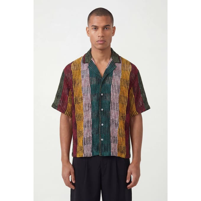 Oversized Boxy Shirt Met Patchwork Haakwerk | Size Small