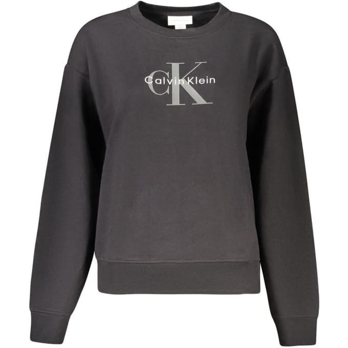 Calvin Klein Zwarte Katoenen Dames Sweatshirt